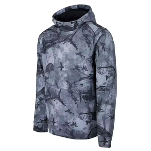 High Quality <b>Men's</b> Lightweight 100% Polyester UPF 50+ Fishing Hoodies New Outdoor Pullover Breathable Windproof - Product Image 4