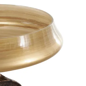 Luxury Handmade Decorative Serving <b>Bowl</b> for Fine Dining Premium Hospitality CollectionRound <b>Metal</b> Decorative <b>Bowl</b> With Twisted - Product Image 2