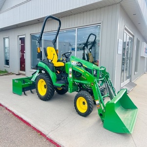 Nuevo Diseño John Deere Tractor Agrícola Compacto 2025R con Orugas 4WD, Cargador Frontal y Retroexcavadora, Motor Multifuncional Verde con Rodamientos - Product Image 2