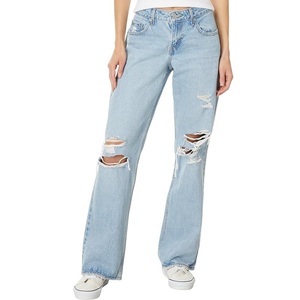 Pantalones Vaqueros de Mezclilla Elásticos de Cintura Alta para Mujer, Color Sólido, Corte Ajustado, Estilo Casual, OEM, Venta al Por Mayor - Product Image 5
