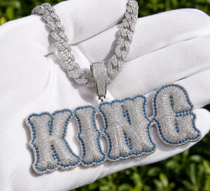 Collar con Placa de Nombre en Plata 925, Colgante con Letra CEO, Chapado en Oro con Incrustaciones de Circonio, Joyería Personalizada para Hombre - Product Image 4