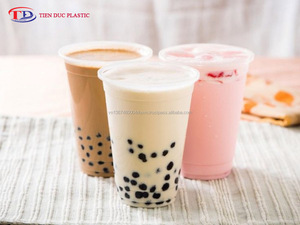 Factory Direct Cheap Custom Logo PP <b>Plastic</b> <b>Cups</b> with Flat/Dome Lids – Hot & Cold Drink Coffee Tea Juice Takeaway <b>Cups</b> - Product Image 4