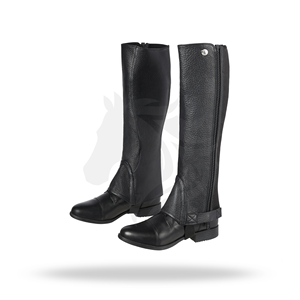 Horse <b>Riding</b> Leather Half <b>Chaps</b> Customized Equestrian Premium Leather <b>Chaps</b> for Training <b>Riding</b> and Competition Use - Product Image 1