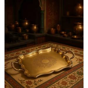 Un design élégant d'un plateau de service alliant fonctionnalité et beauté intemporelle, magnifiquement conçu par KHOOSI OVERSEAS. - Product Image 5