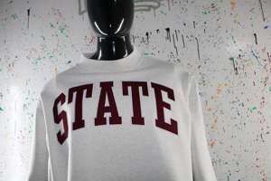 Sudadera de cuello alto STATE WHITE 100% marrón con bordado de apliques, sudadera de cuello ancho con hilos finos - Product Image 4