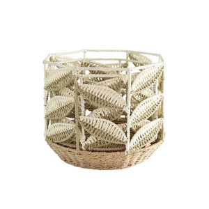 Custom Wholesale Fruit Snack Storage Laundry <b>Hamper</b> Water Hyacinth Woven Storage <b>Basket</b> - Product Image 4