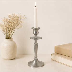Hot Selling Modern Decorative Aluminum Candle Holder for Wedding Centerpiece <b>Silver</b> Matte Metal Taper <b>Candlestick</b> Stand - Product Image 2