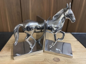 Modern design Decorative Horse Design Metal Bookend <b>Set</b> Modern Animal Sculpture Book Holder <b>Desk</b> Organizer Custom Size Finish - Product Image 3