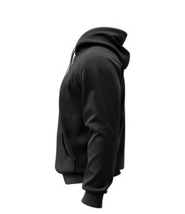 Sudadera con Capucha Negra para Hombre, Manga Raglán, Color Sólido, Estilo Casual, Corte Regular, Diseño con Logotipo Frontal y Bolsillo, Otoño - Product Image 5