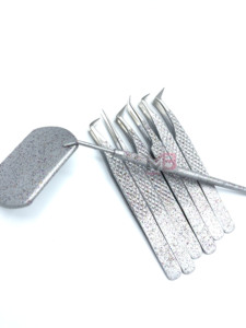 Stainless Steel Components Eyelash Tweezers <b>Set</b> Precision Tip Anti-Static for Eyelash Extension Manicure Tools Custom - Product Image 5