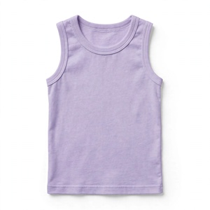 Camiseta sin Mangas para Niñas, 100% Premium, Cuello Redondo, Color Sólido, Verano, Ecológica, Transpirable, con Logotipo Personalizado, a la Moda - Product Image 1