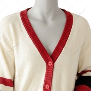 Custom Greek Letter Sorority Fraternity Varsity <b>Cardigan</b> Knit Sweater Oversized University Sports Club Chenille Patch Embroidery - Product Image 4