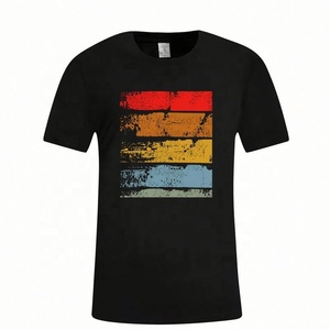 Camiseta de Manga Corta Estilo Vintage para Hombre, 100% Algodón, Jersey Informal, Cuello Redondo, Estampado Personalizable, Opción OEM, 200g, Secado Rápido - Product Image 2