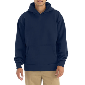 Sweat-shirt à capuche pour homme, coupe ajustée, respirant, séchage rapide, écologique, doublure polaire 100% coton, 480 g/m², motif uni ou à carreaux, personnalisable - Product Image 3