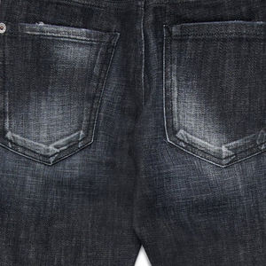 Pantalon en jean classique pour garçons, coupe droite, lavage vintage, tissu confortable et respirant / conception durable avec double couture renforcée et logo - Product Image 6