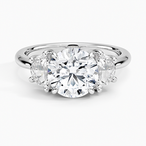 Elegant 925 Sterling Silver Three Stone <b>Diamond</b> <b>Ring</b> Designer Fine Jewelry Wedding Engagement Promise Anniversary Gift - Product Image 4