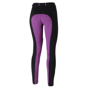 Leggings d'équitation unisexes taille haute, color-block, longueur intégrale, extensibles dans quatre directions, en spandex, avec fermetures éclair, couleurs personnalisables - Product Image 5