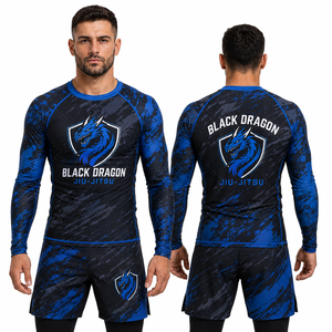 Rashguard de Jiu-Jitsu No-Gi à manches longues unisexe pour athlètes, en polyester et élasthanne, modèle 2026, vente en gros - Product Image 2
