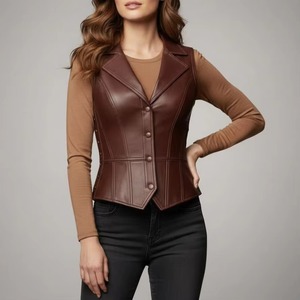 Chaleco de Cuero para Mujer, Transpirable, Cálido para Invierno, Uso Casual, Precio Razonable - Product Image 2