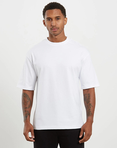 Camiseta holgada para hombre, camiseta oversize de moda, camiseta deportiva de tela gruesa, camiseta streetwear con cuello redondo, camiseta de manga corta para gimnasio - Product Image 4