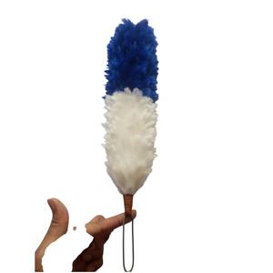 Pluma de pavo real azul sobre blanco para tocados escoceses (sombreros Glengarry/Balmoral) - Accesorio de verano para fiestas y ciclismo - Product Image 1