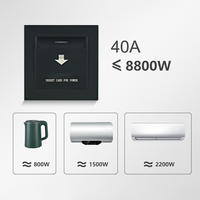 Interruptor de Ahorro de Energía Programable 220V 40A, Interruptor Inteligente para Hotel con Tarjeta de 13.56Mhz y Función de Control de Tiempo