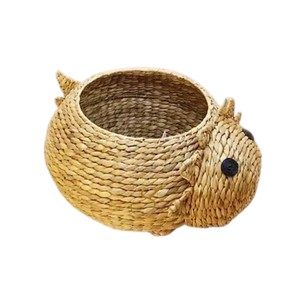 Handcrafted Water Hyacinth Dinosaur <b>Basket</b> Woven Animal Storage Bin Decorative Nursery Tabletop Organizer <b>Hamper</b> - Product Image 3
