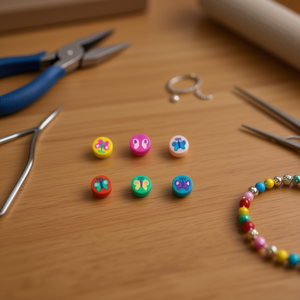 ILAN Perline a Forma di Farfalla 5x9mm 20pz in Argilla Polimerica per Creazione di Gioielli - Product Image 3