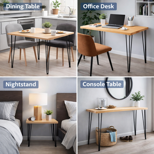 26" Hairpin <b>Table</b> <b>Legs</b> 3 Robs 880lbs Capacity Metal Furniture <b>Legs</b> with Easy Installation DIY Desk Dining <b>Table</b> 4Pcs EDPTBL012 - Product Image 2