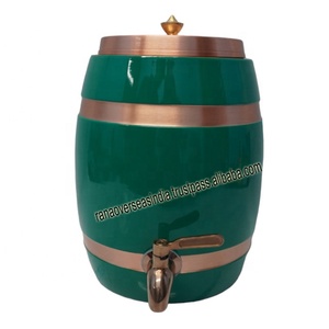 Dispensador de agua de cobre puro de lujo de alta calidad Tanque de agua de cobre Ayurveda para almacenamiento de agua al mejor precio del proveedor - Product Image 6