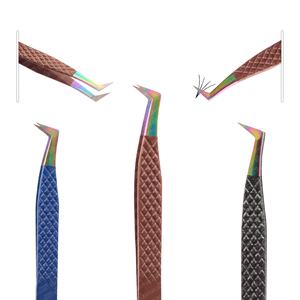 Pinzas para Extensión de Pestañas de Volumen, Pinzas Profesionales para Extensión de Pestañas, Punta de Precisión Anti Fatiga, Herramientas de Belleza del Fabricante - Product Image 1