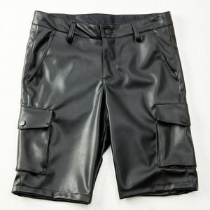Shorts cargo blancs pour hommes, taille mi-haute, fermeture boutonnée, couleur unie, style décontracté, en coton, avec poches - Product Image 6