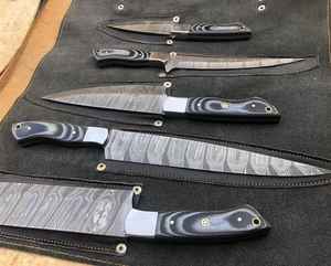 Nouvel ensemble de couteaux de cuisine Damas forgés, couteaux de chef professionnels à manche intégral, pour boucher et cuisinier, ensemble de couteaux OEM - Product Image 4