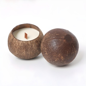 Luxury Modern <b>Candle</b> Jars Coconut Shell Bowl Scented <b>Candles</b> Private Label Luxury <b>Gift</b> Box Set - Product Image 3