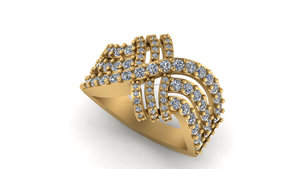 Luxury Fashion Style 10K Solid Gold Plated Moissanite Diamond <b>Ring</b> Fine Jewelry Large Bow Tie Ribbon Cross Cocktail Custom Pave - Product Image 6
