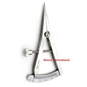 Calibre de mesure Castroviejo Bisons 9 cm, instrument chirurgical ophtalmique droit avec vis de blocage - Product Image 2