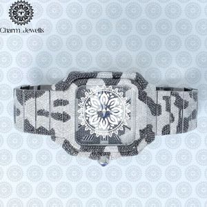 Montre pour homme Charm_Jewells en acier inoxydable avec accents de diamants, mouvement mécanique analogique, résistance à l'eau 10 bars, luxe et mode - Product Image 1
