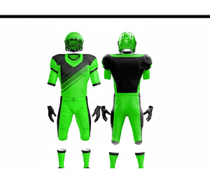 Ensemble d'uniformes de football américain personnalisés, tissu léger et respirant |   Ensemble de football avec maillot et pantalon |   Polyester respirant - Product Image 4