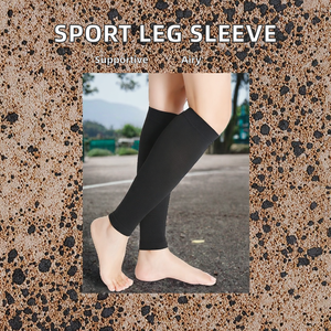 Manguitos de compresión deportivos de punto para pantorrillas con logotipo personalizado para verano, alivio de venas varicosas, soporte para espinilla inflamada y calambres en las piernas - Product Image 5