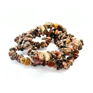 สร้อยข้อมือชิป Jasper เสือดาวธรรมชาติสร้อยข้อมือคริสตัลหินอัญมณีสำหรับผู้หญิงพลังงานที่มีสีสัน - Product Image 5
