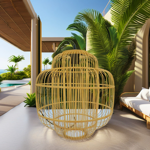 Pantalla de Lámpara Redonda de Bambú Tejido Ecológica - Decoración Sostenible para Hogares, Restaurantes, Hoteles y Resorts - Product Image 1