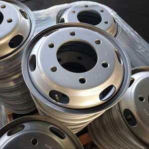 Nouvelles jantes de camion 22,5x8,25 11R22,5, jantes en alliage d'aluminium forgé, jantes en acier sans chambre à air, finition chromée argentée, modèle Foton - Product Image 1