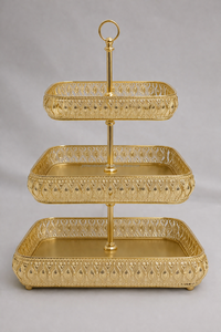 Support à gâteau de mariage en argent allemand, style luxueux - Product Image 3