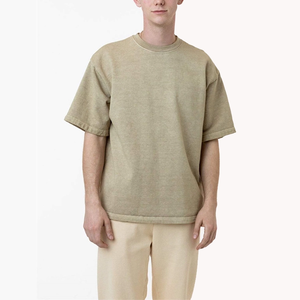 Camiseta de Hombre 2025, Tendencia, Secado Rápido, 100% Algodón, Diseño Sólido, Estilo Urbano, con Logotipo Personalizado, Alta Calidad, Nuevos Diseños - Product Image 2