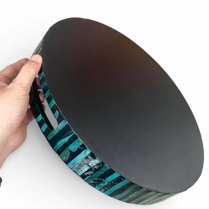 Bandeja Redonda de Madreperla Turquesa PERFECT ENTERPRISES, Bandeja de Servir Hecha a Mano con Mosaico, Bandeja Decorativa - Product Image 6