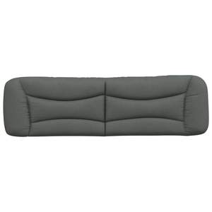 Grande coussin de tête de lit en tissu gris foncé 100% polyester, oreillers de lit - Product Image 5