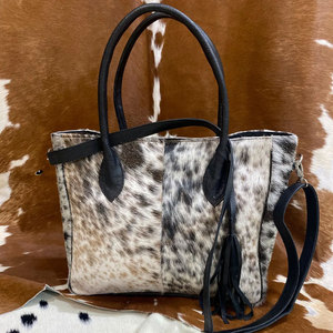 Bolsos de Mano de Cuero Vacuno con Diseño Personalizado al por Mayor, Bolsos de Mano de Cuero Vacuno con Logotipo Impreso Personalizado de Alta Calidad - Product Image 3