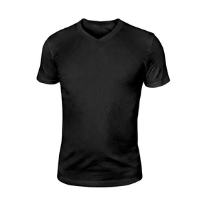 Men's <b>White</b> <b>V</b>-<b>Neck</b> Short Sleeve Polyester/Cotton Jersey <b>T</b>-<b>Shirt</b> Regular Fit Casual Solid Eco-Friendly Quick Dry Anti-Wrinkle - Product Image 6