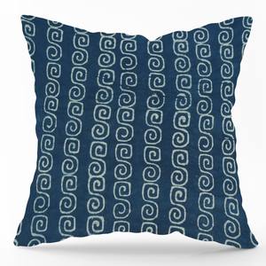 Funda de cojín de algodón índigo vintage con estampado a mano, hecha a mano, decorativa, para sofá, exportación a granel desde India - Product Image 3