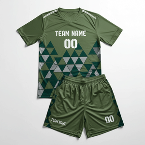 Maquette gratuite de maillot de foot imprimé par sublimation, logo personnalisé, respirant, anti-transpiration, ensemble uniforme de foot pour équipe universitaire - Product Image 5